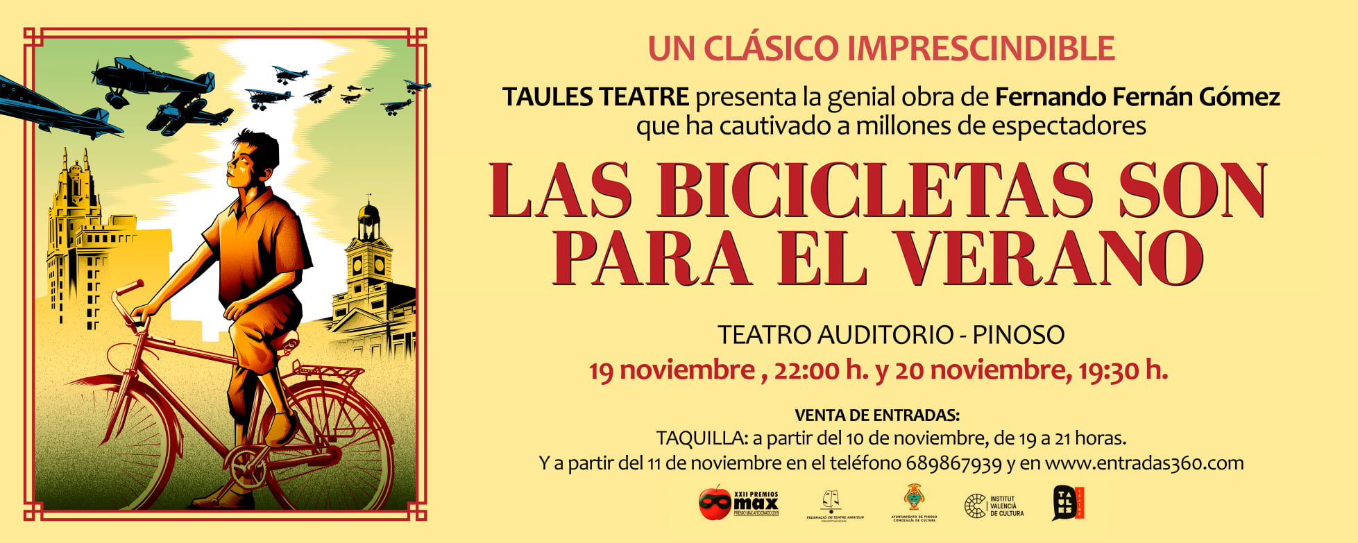 Taules Teatre presenta “LAS BICICLETAS SON PARA EL VERANO”
