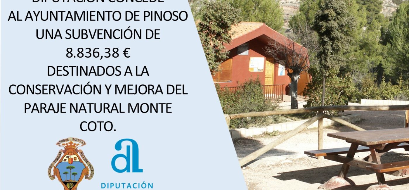 AYUDAS LOGO DIPU Y AYTO PINOSO PARAJE NATURAL MONTE COTO