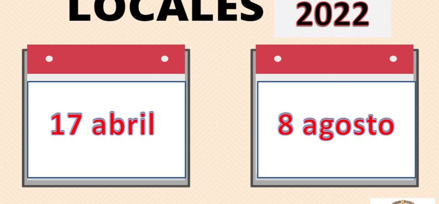 FESTIVOS LOCALES 17 ABRIL Y 8 DE AGOSTO