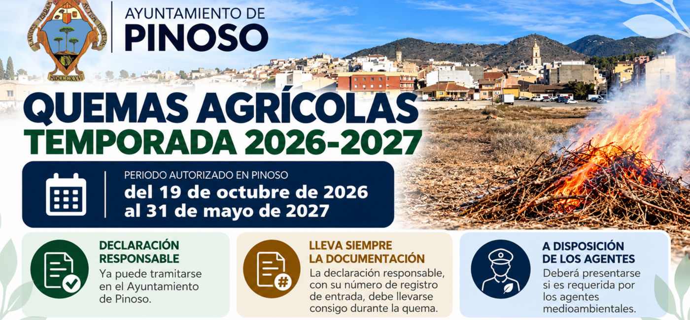 Quemas agrícolas responsables en Pinoso