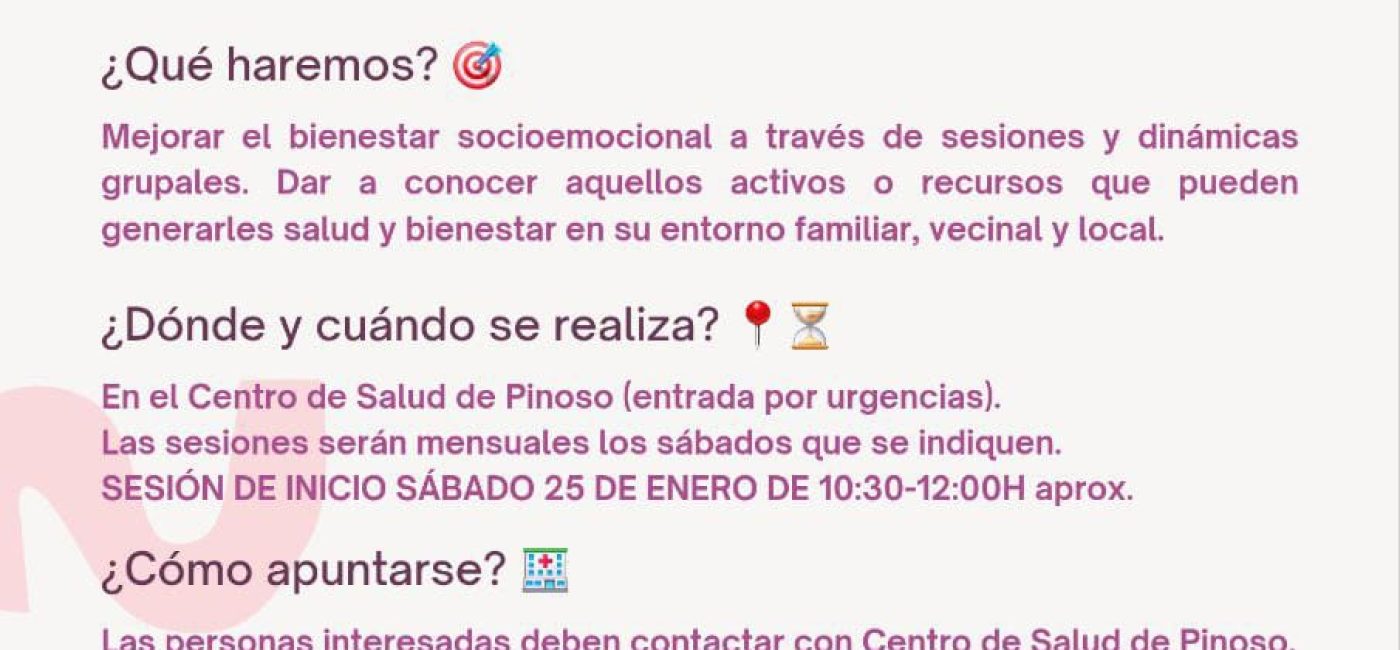 TALLER BIENESTAR SOCIOEMOCIONAL ACTIVOS EN SALUD